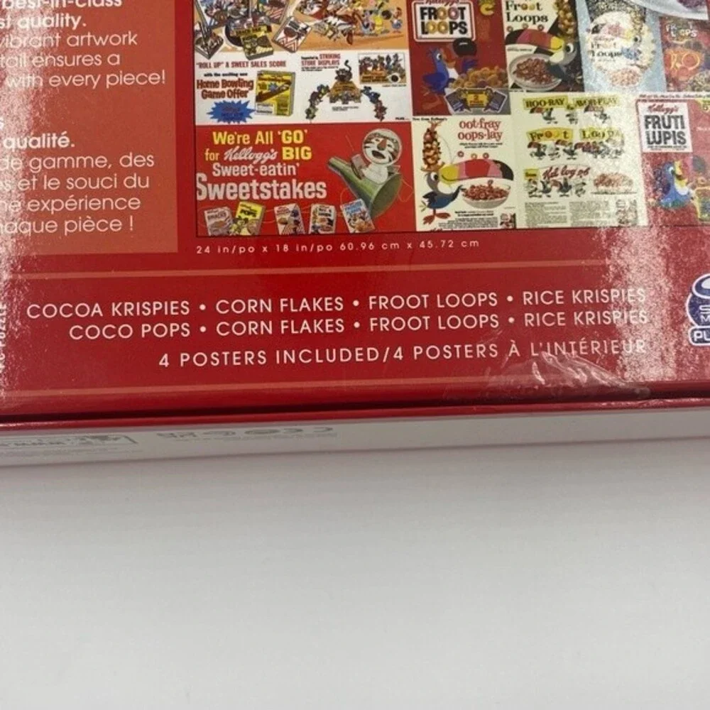 NIB NWT Spin‎ Master Kellogg's 4 Puzzles with posters